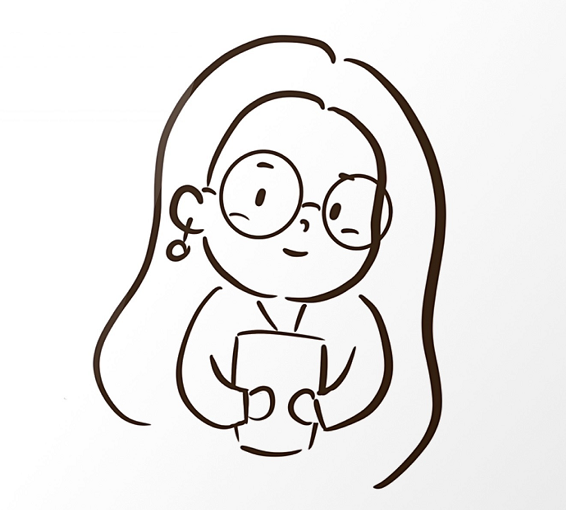 可愛(ài)的女孩子簡(jiǎn)筆畫頭像圖片1