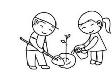 植樹節(jié)簡筆畫全集