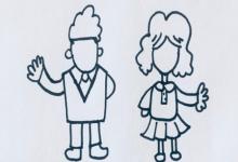如何畫爸爸媽媽的簡筆畫？