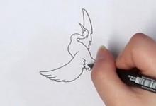 一行白鷺簡筆畫步驟