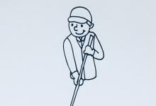 環(huán)衛(wèi)工人掃地的簡(jiǎn)筆畫(huà)怎么畫(huà)？