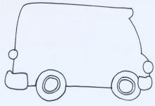 校車怎么畫簡筆畫？