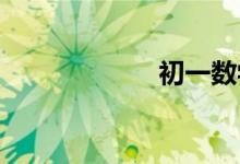 初一數(shù)學怎么輔導