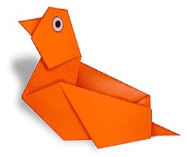 幼兒手工折紙--折紙小鴛鴦