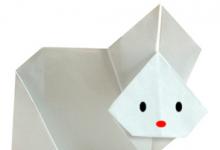 小白兔配兒童手折紙和耳針