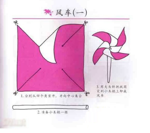 風車的折法：怎么手工折風車？