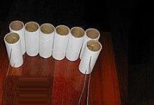 廢物利用手工制作的紙筒花瓶！