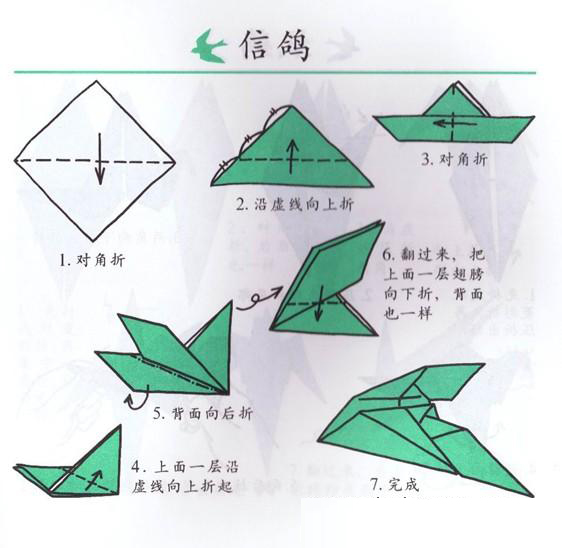 信鴿的手工折法 怎么折信鴿