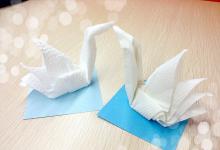 用餐巾紙折疊天鵝的折疊方法介紹