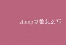 教育資訊:sheep復(fù)數(shù)怎么寫(xiě)