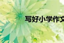 寫(xiě)好小學(xué)作文不可缺少的方法