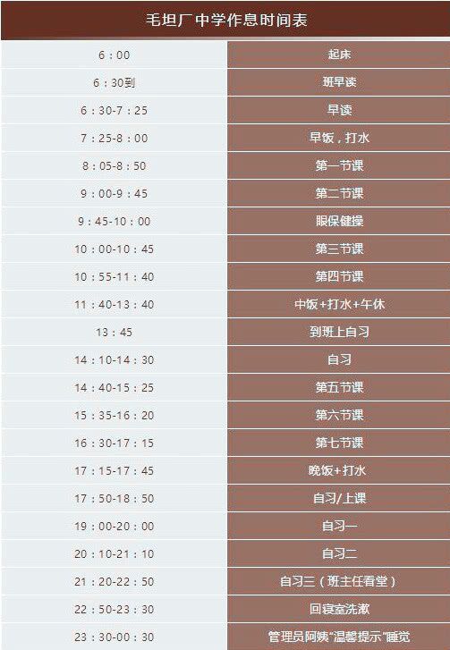 毛坦廠中學(xué)為什么出名 學(xué)生作息時(shí)間表曝光!