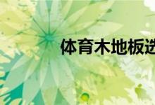 體育木地板選材需要注意什么