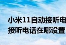 小米11自動(dòng)接聽電話怎么設(shè)置（小米10自動(dòng)接聽電話在哪設(shè)置）