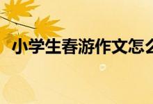 小學(xué)生春游作文怎么寫？怎么寫春游作文？