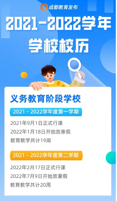 2021四川成都中小學(xué)寒假開學(xué)時間公布