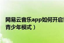 網(wǎng)易云音樂app如何開啟青少年模式（網(wǎng)易云音樂怎么設置青少年模式）