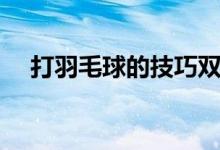 打羽毛球的技巧雙打（打羽毛球的技巧）