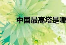 中國(guó)最高塔是哪一座(中國(guó)最高塔)