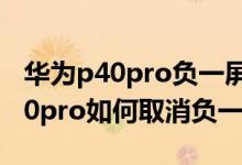華為p40pro負(fù)一屏怎么看車(chē)停位置（華為p50pro如何取消負(fù)一屏）