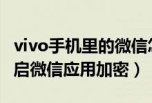 vivo手機(jī)里的微信怎么加密（vivos10如何開啟微信應(yīng)用加密）