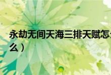 永劫無間天海三排天賦怎么配（永劫無間天海大師臺詞是什么）