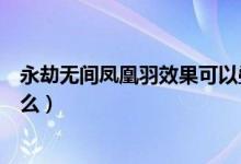 永劫無(wú)間鳳凰羽效果可以疊加嗎(永劫無(wú)間鳳凰羽效果是什么)