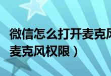 微信怎么打開麥克風權(quán)限小米（微信怎么打開麥克風權(quán)限）
