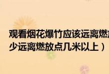 觀看煙花爆竹應(yīng)該遠(yuǎn)離燃放點(diǎn)幾米(觀看燃放煙花爆竹應(yīng)至少遠(yuǎn)離燃放點(diǎn)幾米以上)