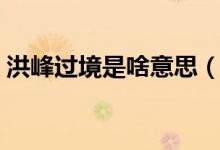 洪峰過境是啥意思（洪峰過境是什么意思?。?class=