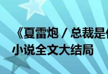 《夏雷炮／總裁是你推我入地獄阿年霍錦城》小說(shuō)全文大結(jié)局