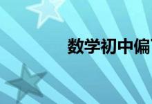 數(shù)學(xué)初中偏了數(shù)學(xué)差怎么辦