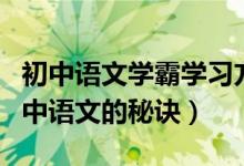 初中語(yǔ)文學(xué)霸學(xué)習(xí)方法大全(學(xué)霸如何學(xué)好初中語(yǔ)文的秘訣)