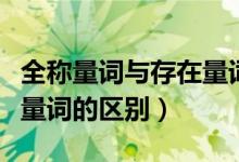 全稱量詞與存在量詞應用題（存在量詞和全稱量詞的區(qū)別）