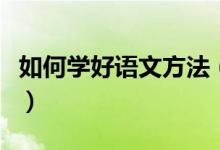 如何學好語文方法（學習語文的好方法有哪些）