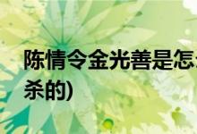 陳情令金光善是怎么死的(陳情令金光善是誰(shuí)殺的)