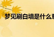 夢(mèng)見刷白墻是什么意思（白墻是什么意思）
