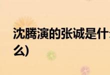 沈騰演的張誠(chéng)是什么電視(沈騰演的張誠(chéng)叫什么)