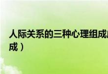 人際關(guān)系的三種心理組成成分(人際關(guān)系由三種心理成分組成)