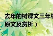 去年的樹課文三年級(jí)上冊(cè)原文（去年的樹課文原文及賞析）