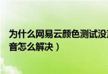 為什么網(wǎng)易云顏色測試沒聲音（網(wǎng)易云音樂顏色測試沒有聲音怎么解決）