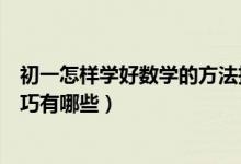 初一怎樣學(xué)好數(shù)學(xué)的方法技巧(怎樣學(xué)好初一數(shù)學(xué)的方法技巧有哪些)