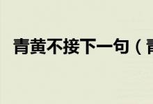 青黃不接下一句（青黃不接下一句是什么）