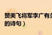 贊美飛將軍李廣有關(guān)的詩句（贊美飛將軍李廣的詩句）