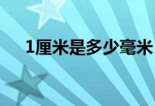 1厘米是多少毫米（毫米大還是厘米大）
