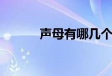 聲母有哪幾個（聲母有哪幾個）