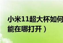小米11超大杯如何手勢(shì)放大（小米11放大功能在哪打開(kāi)）