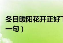 冬日暖陽花開正好下一句（初冬暖陽晴空碧下一句）