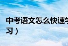 中考語文怎么快速學(xué)習(xí)（中考語文應(yīng)該如何學(xué)習(xí)）