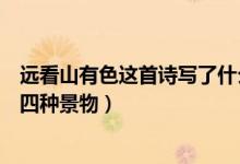 遠(yuǎn)看山有色這首詩寫了什么景物（遠(yuǎn)看山有色這首詩寫了哪四種景物）
